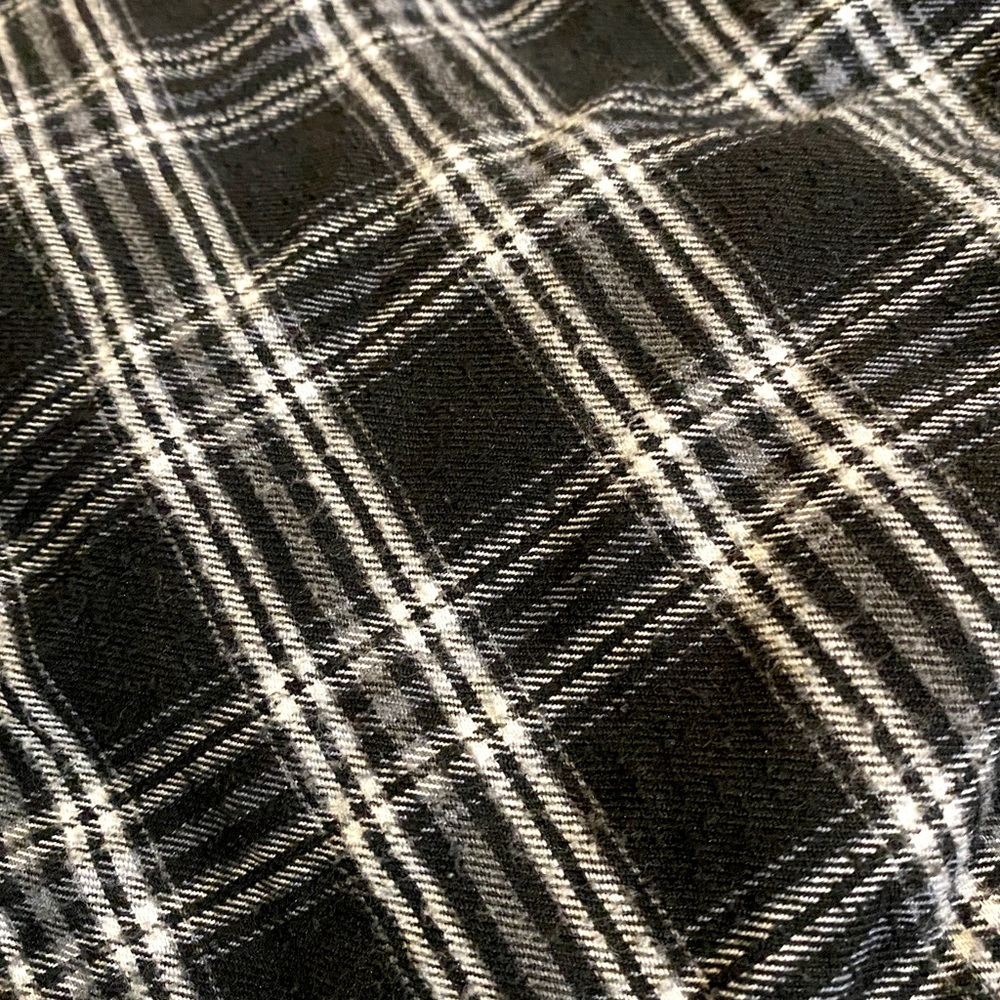 Black and White Plaid Shorts - Picture 3 of 4